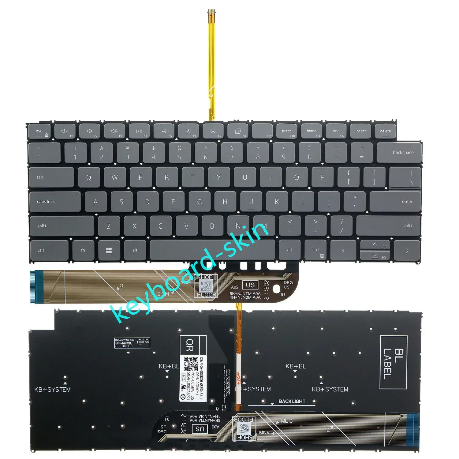 Imagem -02 - Eua Teclado Retroiluminado para Dell Inspiron 5310 5320 5410 5418 5420 5425 7415 7425 2-em1 16 5620 5625 7620 P119f P161g 14 Plus 7420