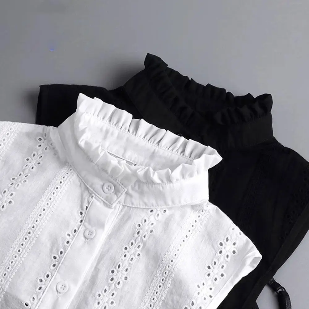 

Винтажный кружевной женский искусственный воротник, модный корейский съемный воротник-стойка, повседневная половина рубашки, стильный воротник, свитер, рубашка, декор, воротник