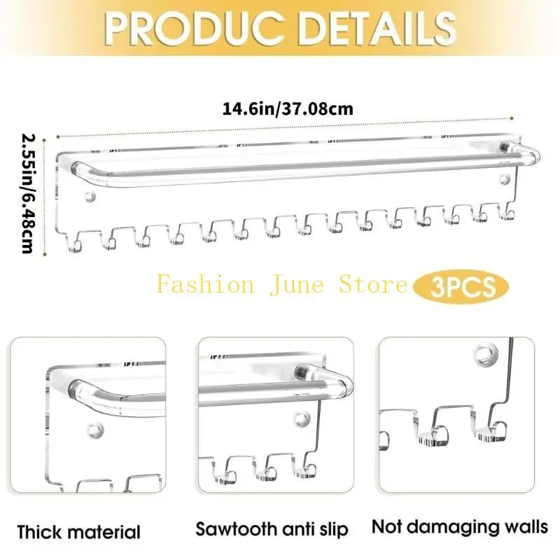 حامل N5KA للقلادة وإكسسوارات الشعر حامل مجوهرات أكريليك محمول حامل عرض عقال للاستخدام المنزلي أو البيع بالتجزئة #6