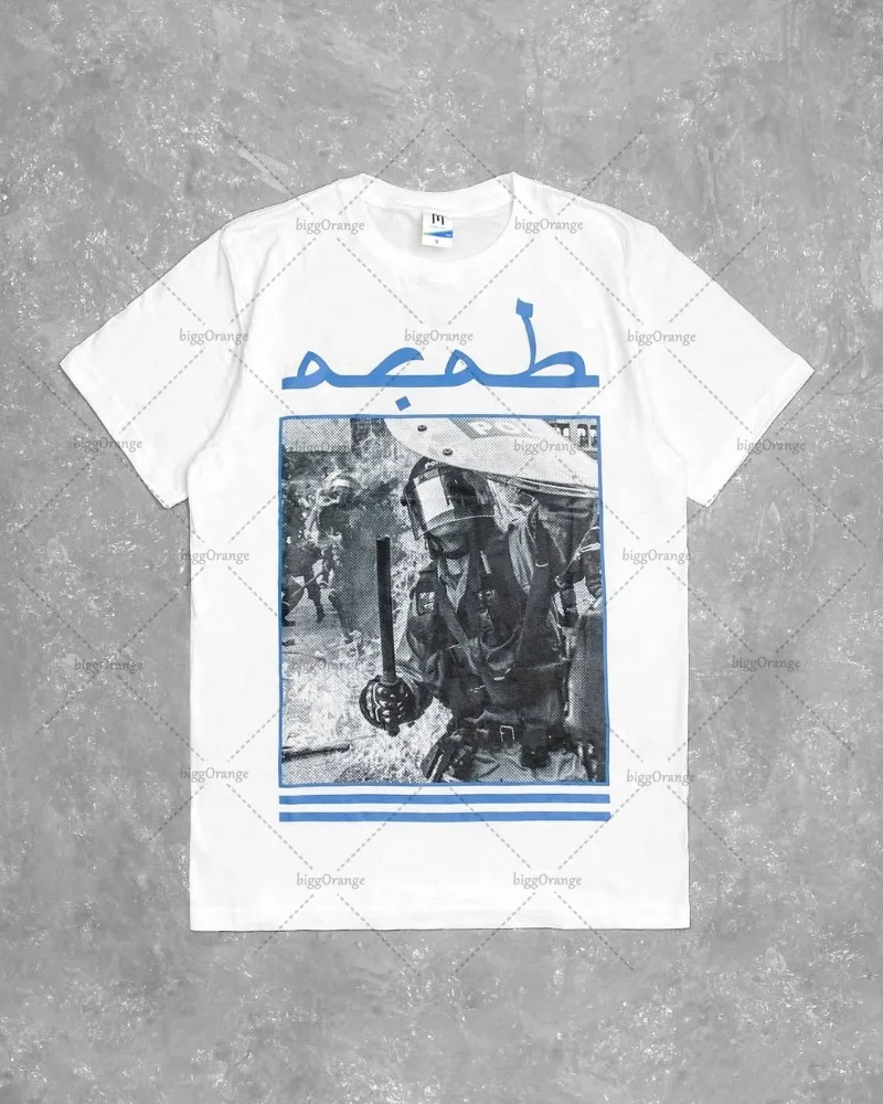 Special Forces Printed Pure Cotton T-shirt White Black Casual Oversized Short Sleeve Men High Street Trend Brand Pullover Top