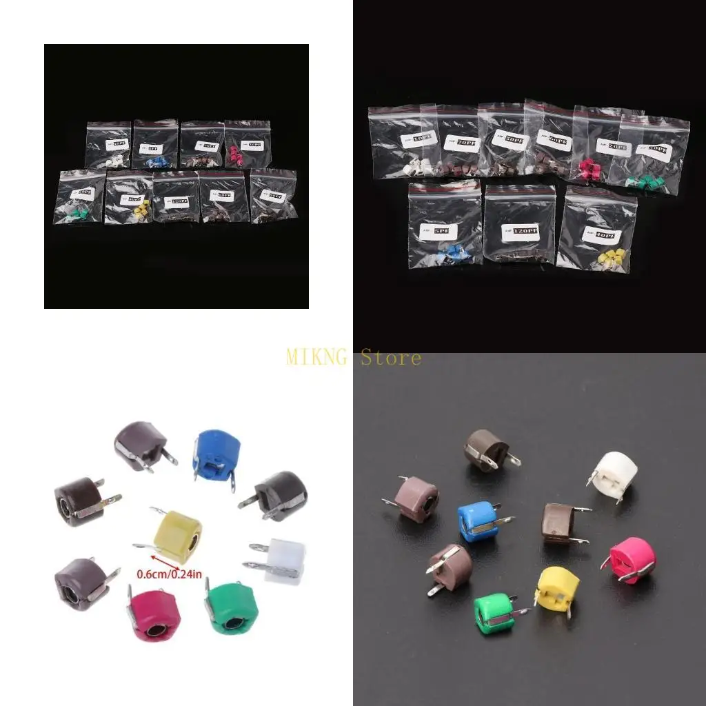 45 Pcs 9 Values Trimmer Capacitor Assorted Adjustable Variable Capacitors best sale