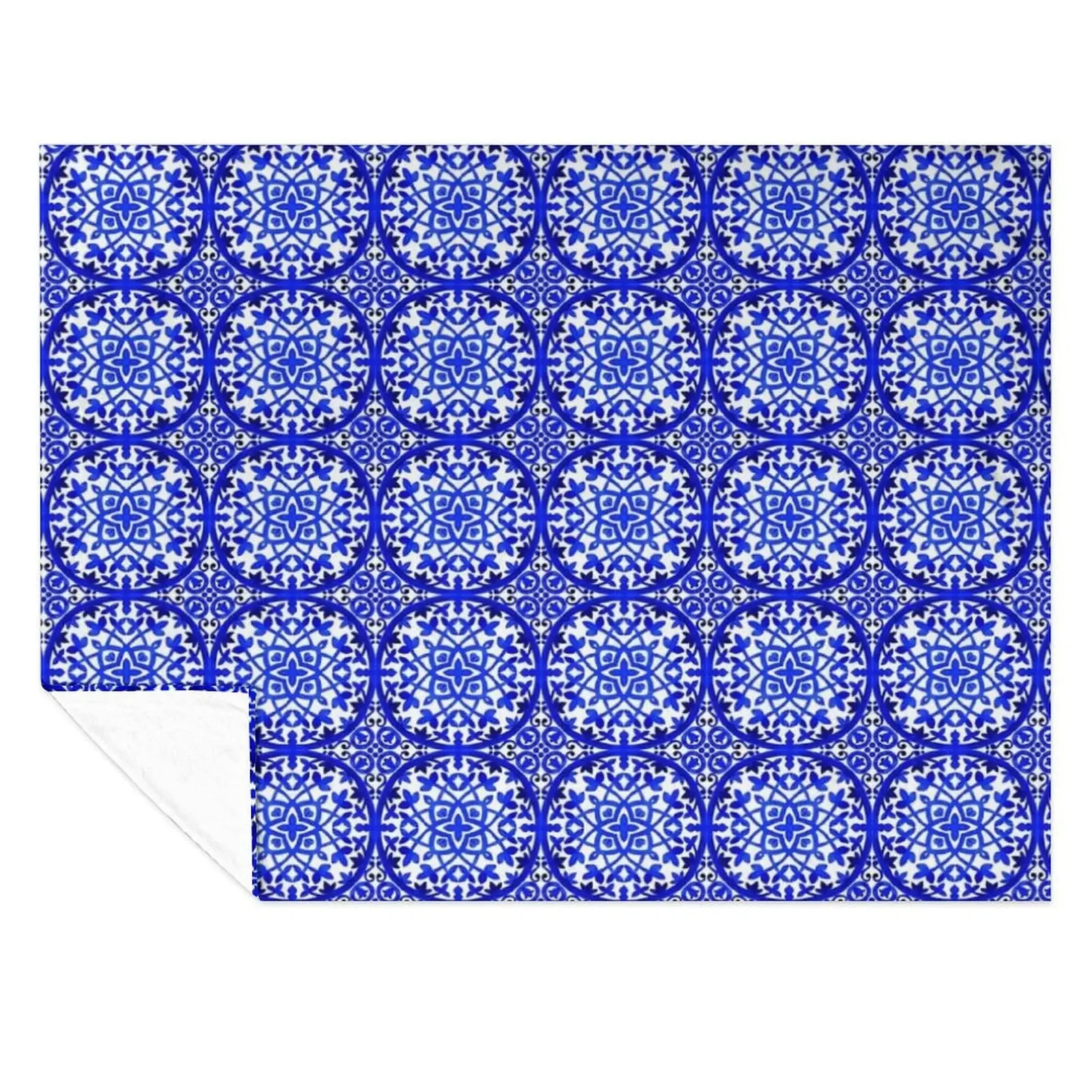 

Portuguese azulejo tiles. Throw Blanket Moving Shaggy Decorative Sofa Luxury Blankets