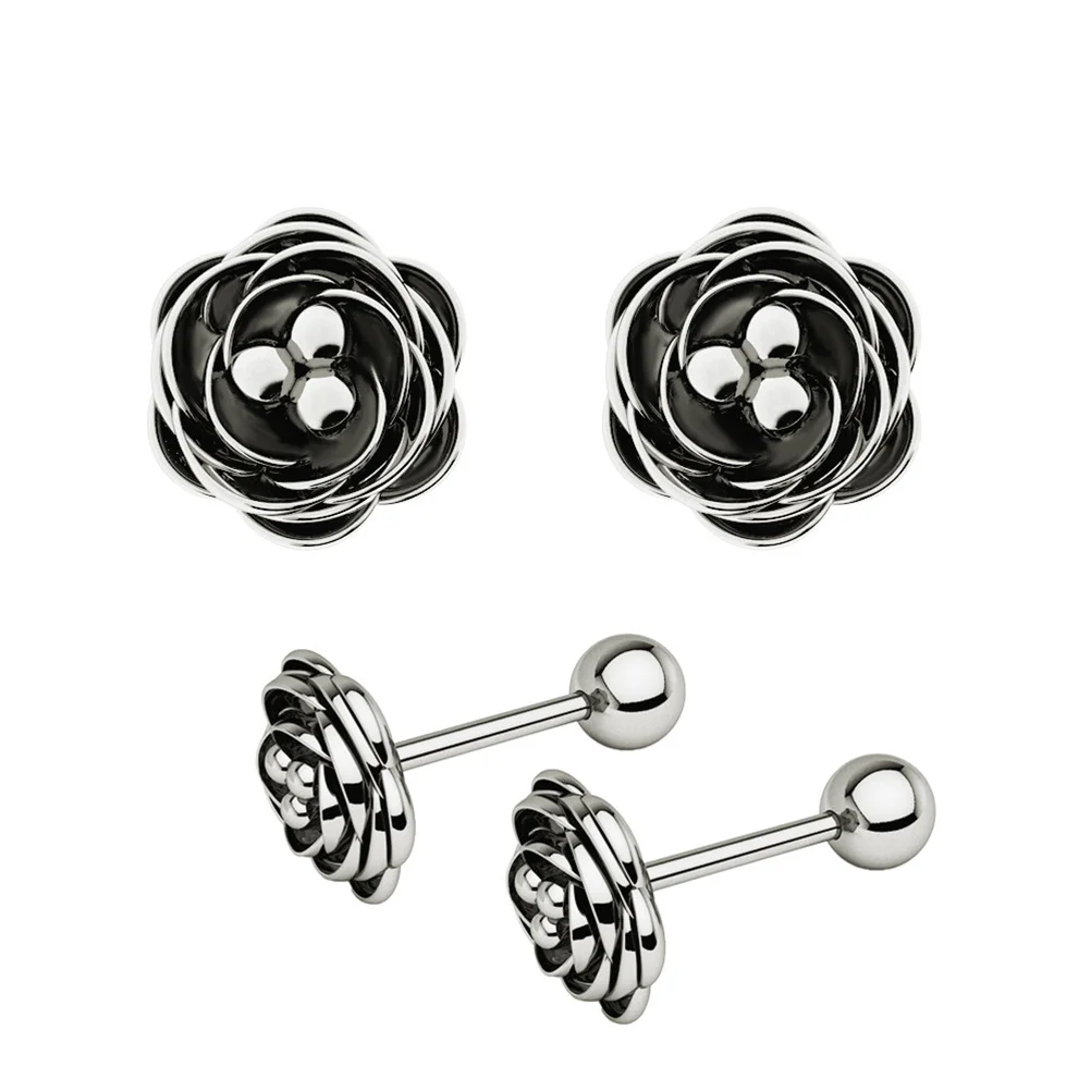 

Zircon Earrings Set Stainless Steel Piercing Jewelry For Women Gift Idea Tongue Lip Nose Eyebrow Navel Ring Studs