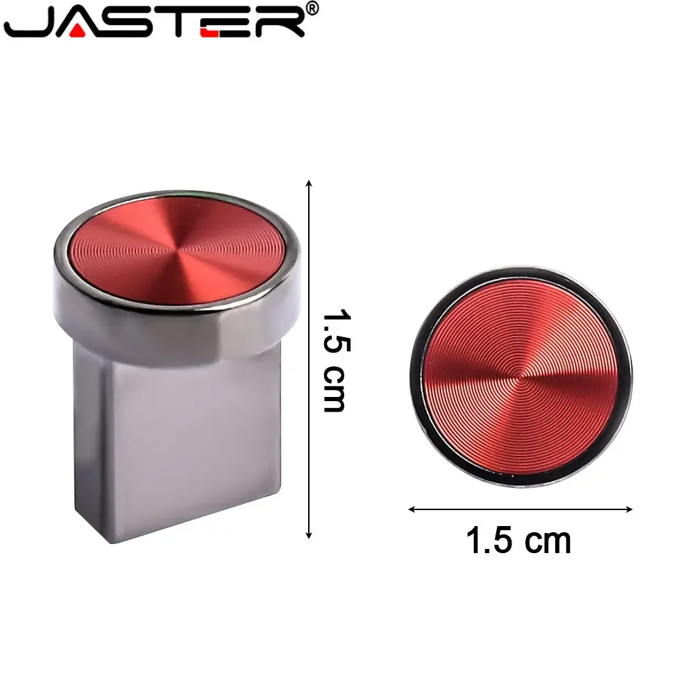 JASTER Mini button blue Multifunction New Metal USB 2.0 Flash Drive Silver U Disk 32GB 64GB Memory Stick Business TYPE-C Gift