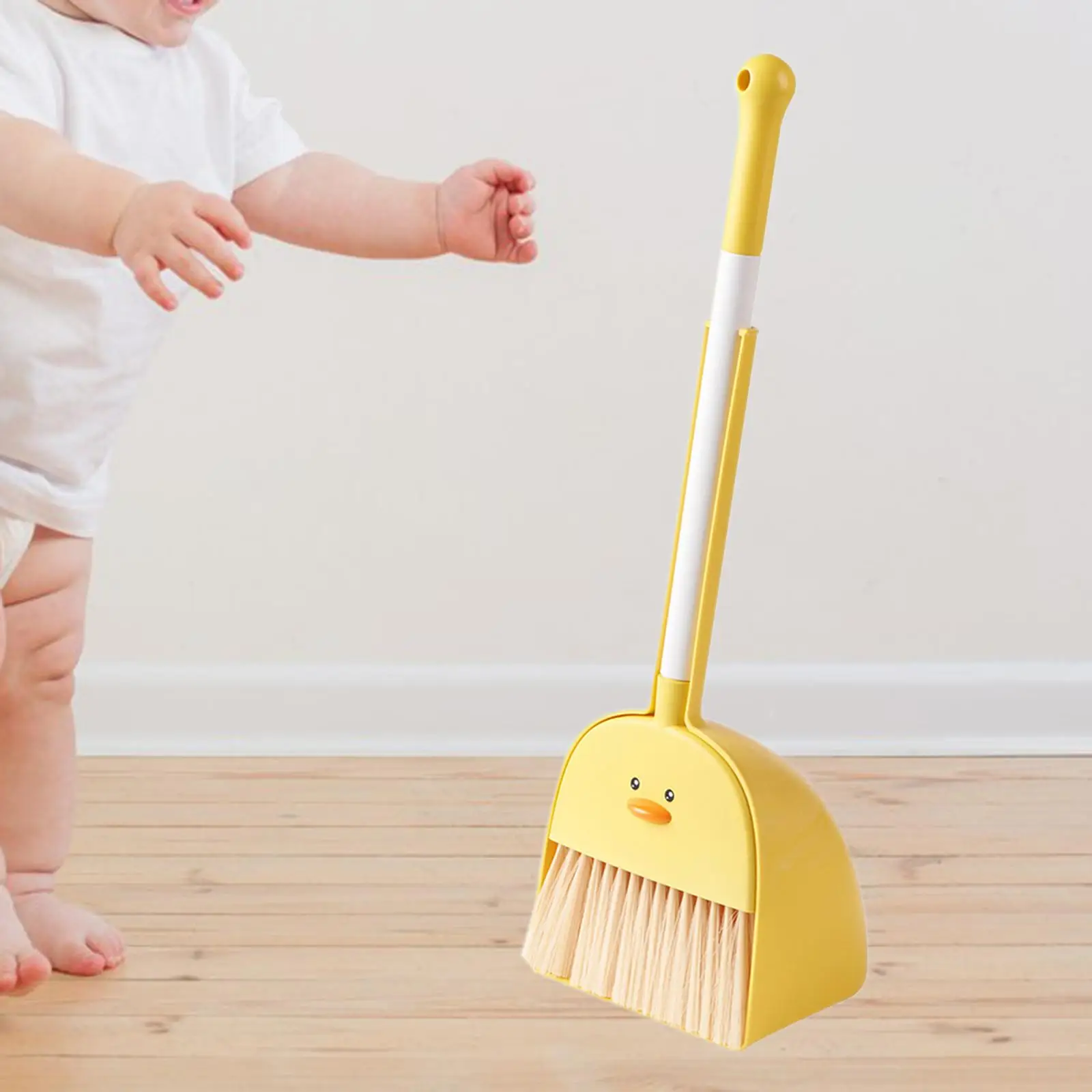 Cleaning Sweeping Play Set Mini Broom with Dustpan for Age 3-6 Girls Boys