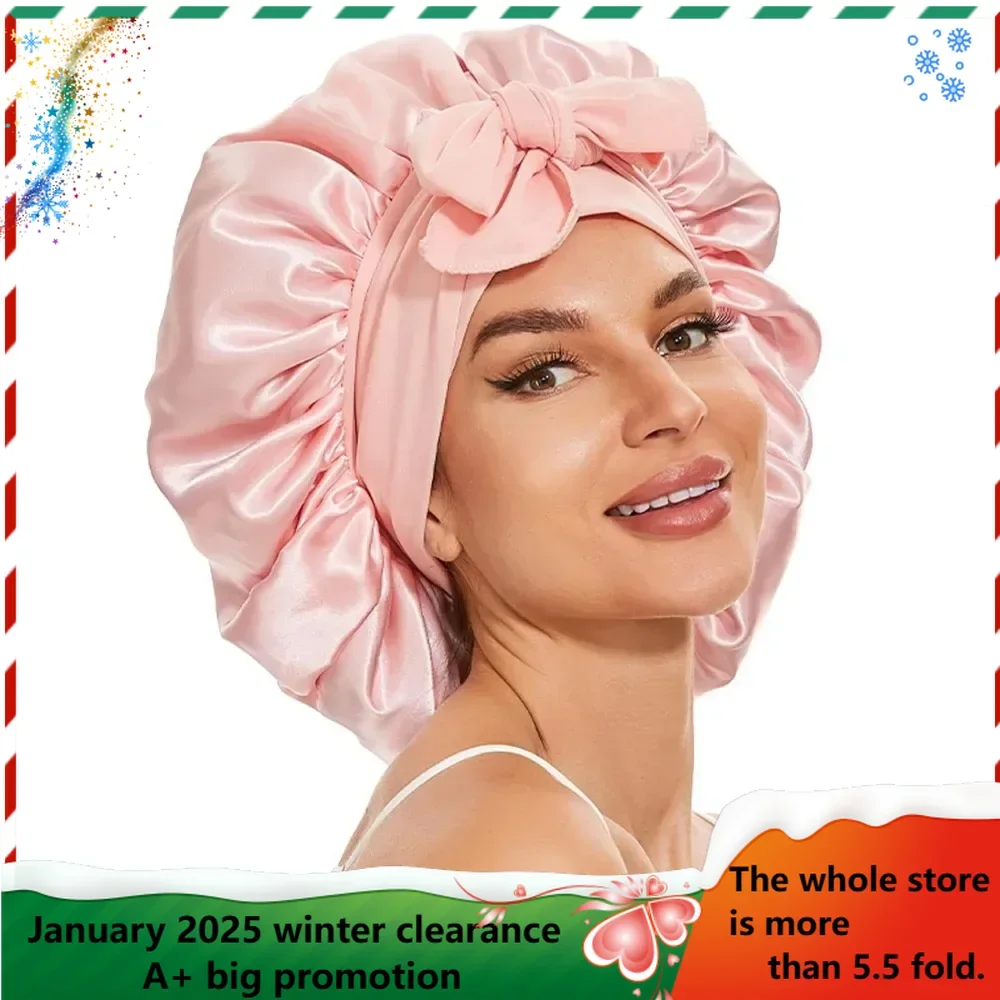 Sleeping cap tide models solid color thin section silk comfortable not strangling head hair care cap special sleeping cap