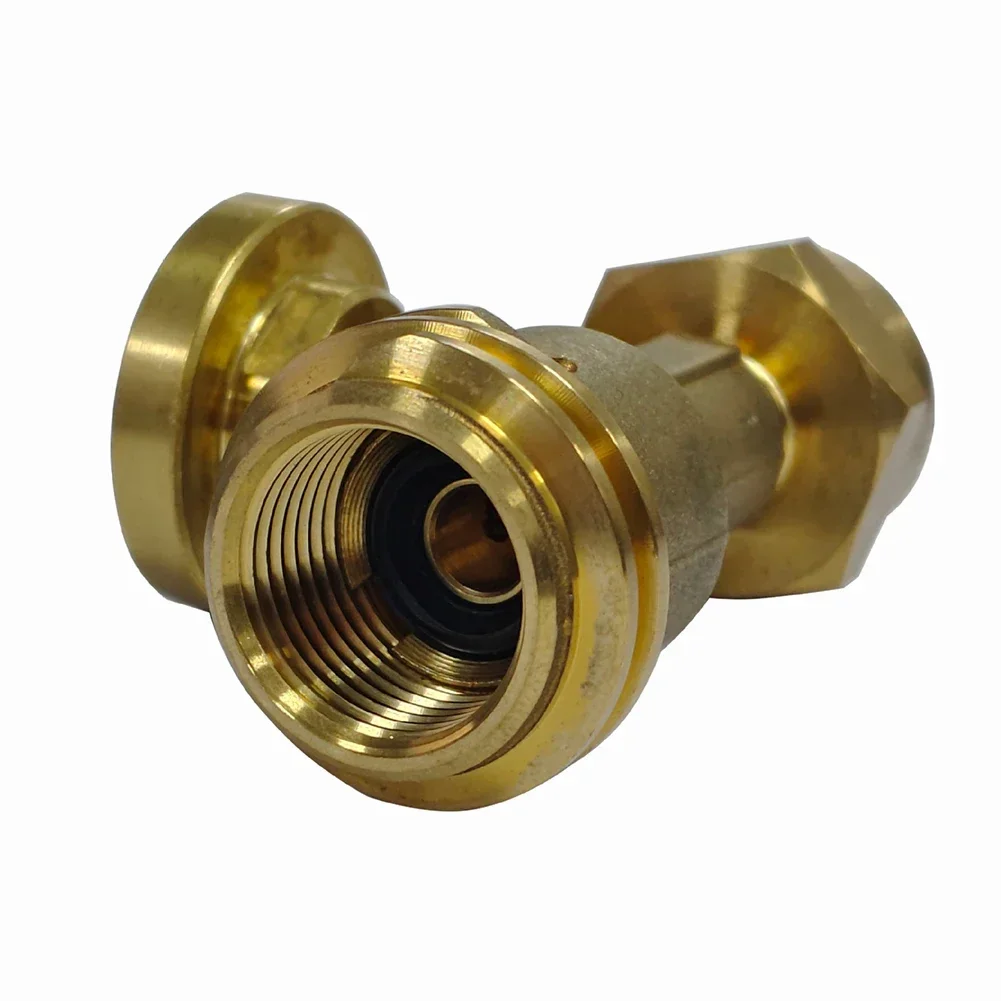 Easy Attach Gas Adapter With Gauge Regulator Gas Adapter Multi-Country Use Robust Brass Material User-Friendly Design