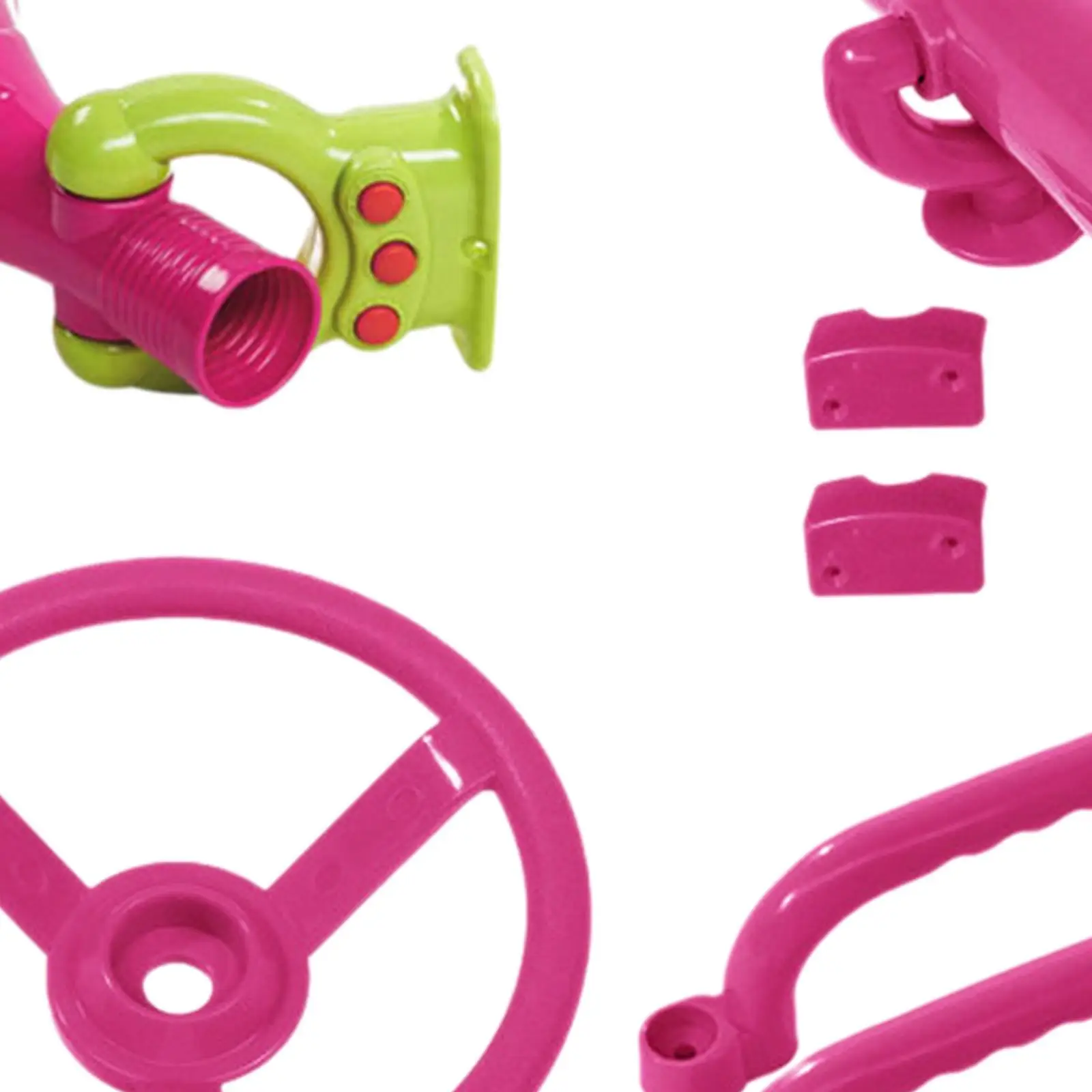 4x Playground Accessories,Pirate Ship Wheel for Kids,Pink Parts,Trumpet Swingset Attachments for Backyard,Treehouse,Swingset