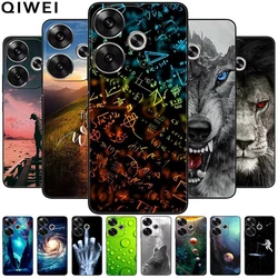 For Xiaomi Redmi 13 Case Animals Painted Black Silicone TPU Soft Bumpers for Redmi 13 4G 5G Redmi13 Phone Cover Protect Capa
