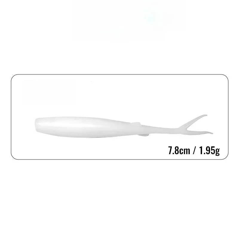 10 Stück Schwimmende Bionische Köder Gabelschweif-Weichköder Hochsalzbeständiger Köder Bissfester Wildbass-Köder Angelzubehör – Detail 7