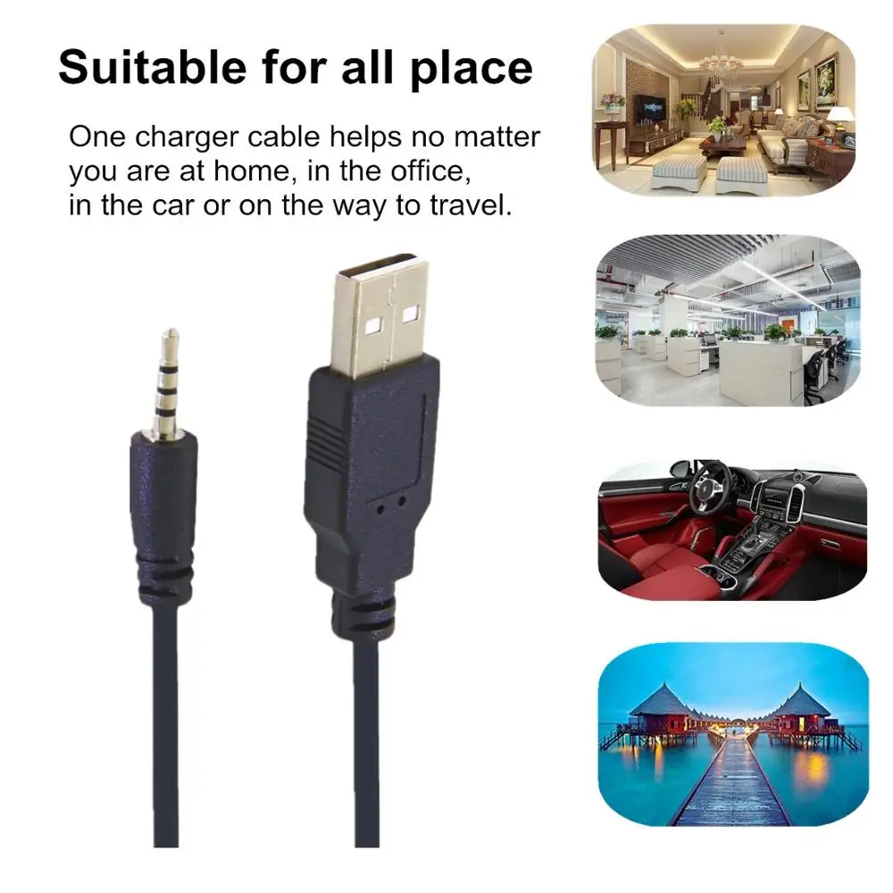 2.5mm USB charging charger cable for JBL Synchros E40BT/E50BT/J56BT Headphones USB charge