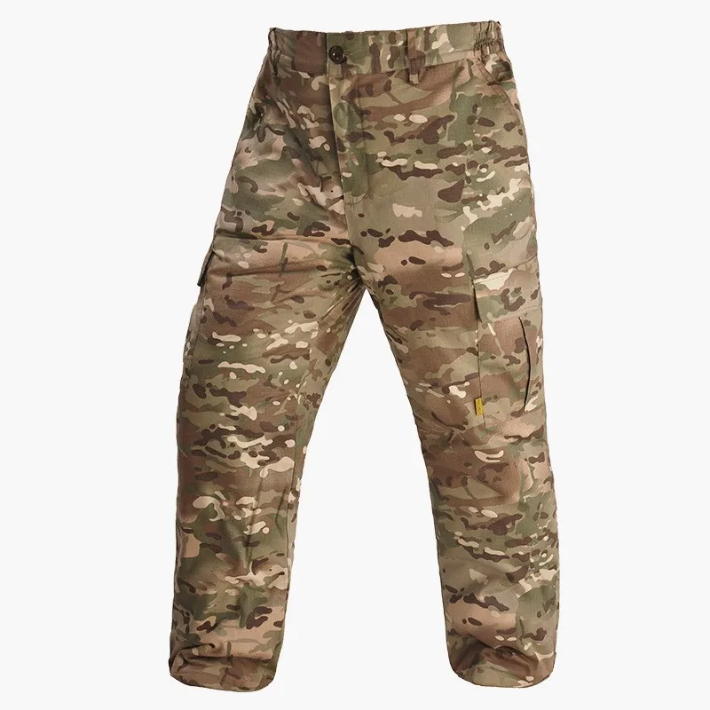 Mens Camouflage Fleece Thermal Ski Pants for Winter High Quality -20°C Waterproof Heat Reflective Outdoor Workout Cargo Trousers