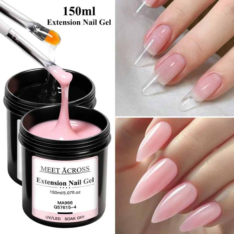 

2pcs 150ml Large Capacity Quick Extension Nail Gel Polish Set Nude Pink Builder Nails Art Varnish Manicure DIY Nail Supplies