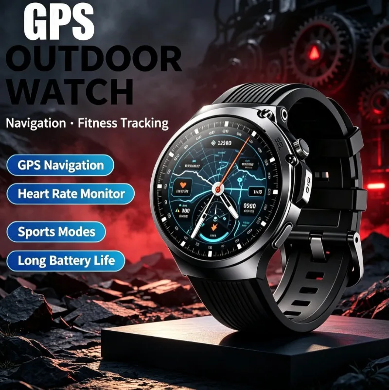 Universal VP30 4G Full Netcom Smart Watch with Built-in GPS Positioning & Real-Time Heart Rate Monitoring Wristwatch