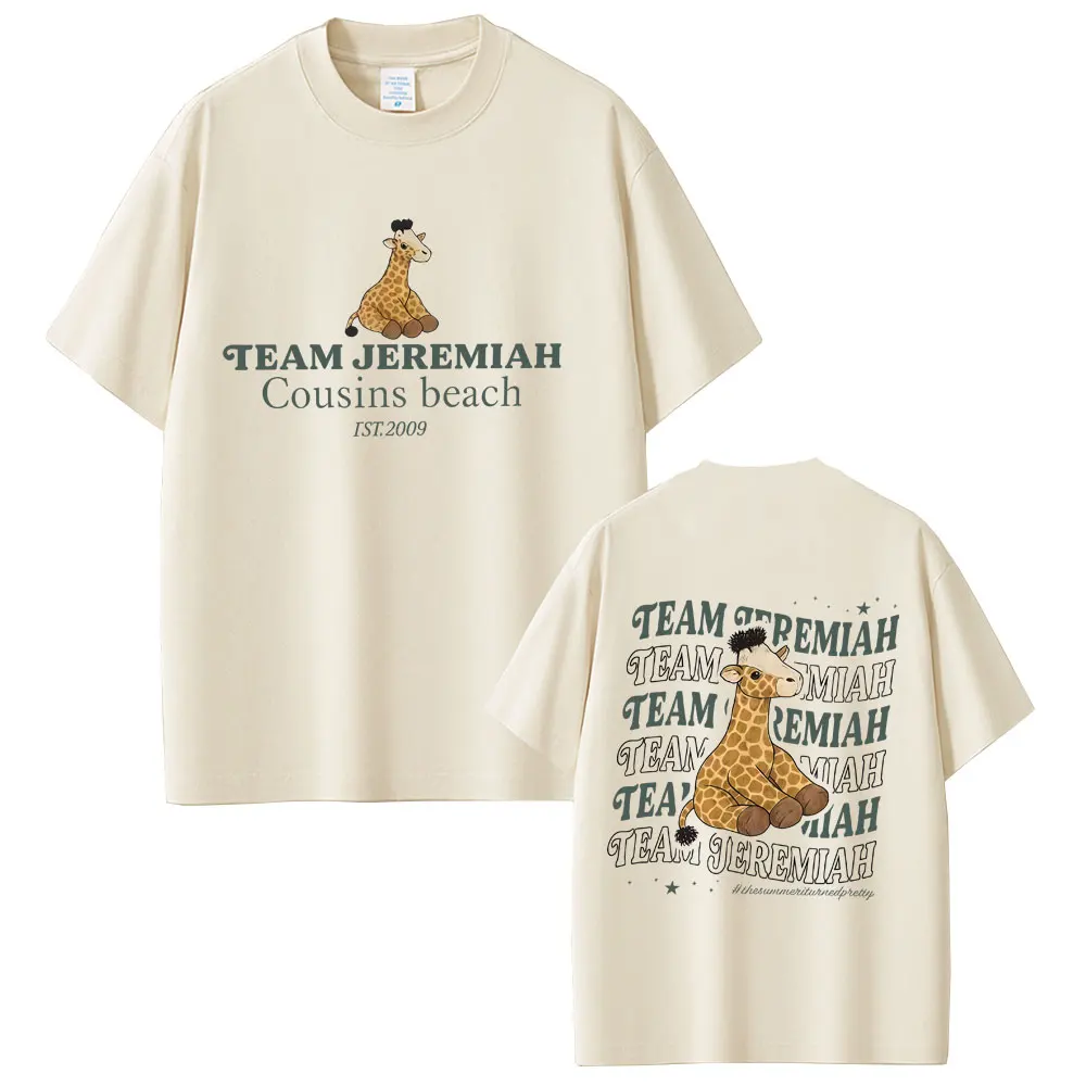 

TV Play The Summer I Turned Pretty Team Jeremiah Cousins Beach Giraffe Graphic T-shirt Men Women Casual Cotton Vintage T Shirts