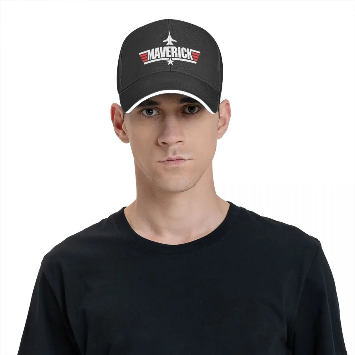 Boné de beisebol com logotipo personalizado para homens, chapéu Maverick 12 Sun, Top Gun