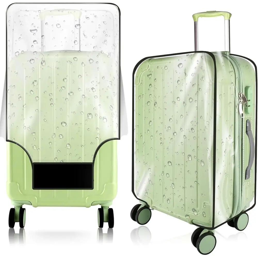 26 Inch Clear PVC Travel Suitcase Cover - Waterproof, Dustproof, Anti-Scratch Protection