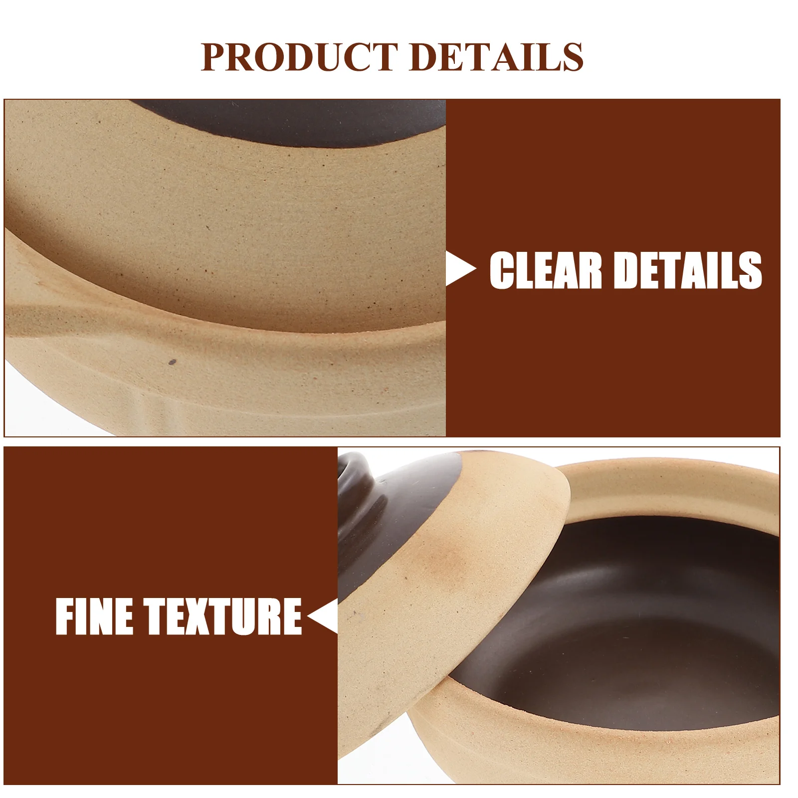 

1Pcs Ceramic Stew Pot Home Use Acid Alkali Resistant Eco Friendly Smooth Saving Cooking Pot