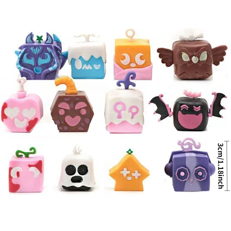 Blox Fruits Personaggio del gioco Figure Modelli Ornamenti per il desktop Giocattoli Regalo PVC Diavolo Fruit Brooks Giocattolo di frutta Regali di compleanno per bambini