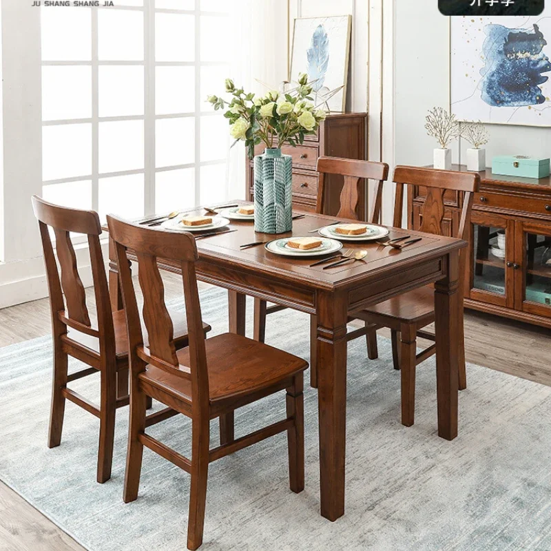 Dining Table Small Apartment Restaurant American Country Furniture Dining Tables and Chairs Set