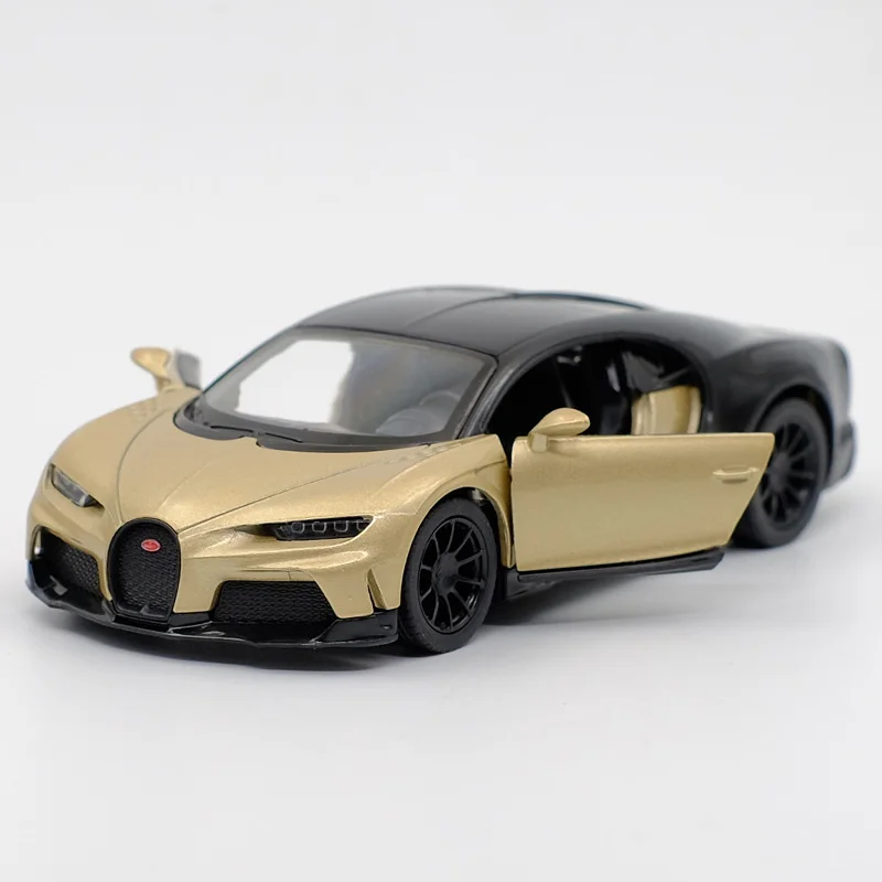 kinsmart Bugatti Chiron Super Sport Car Alloy Diecast Car Model 1/38 Toy With Pull Back For Children Gifts Toy Collection