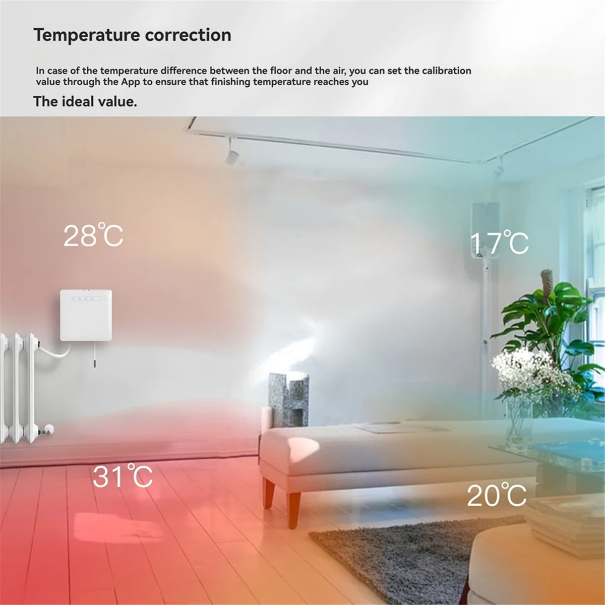 Smart Thermostat, Supports , Remote Control Via App, Compatible with Alexa & Home ZIGBEE