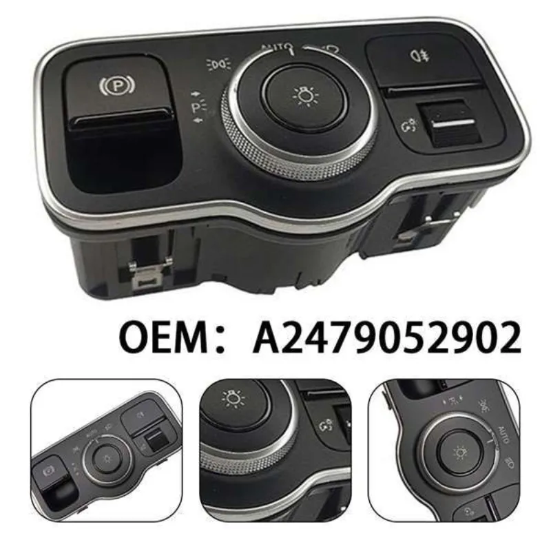 

OE:A2479052902 Headlight Control Switch for Mercedes W247 W117 V177 2019-2023