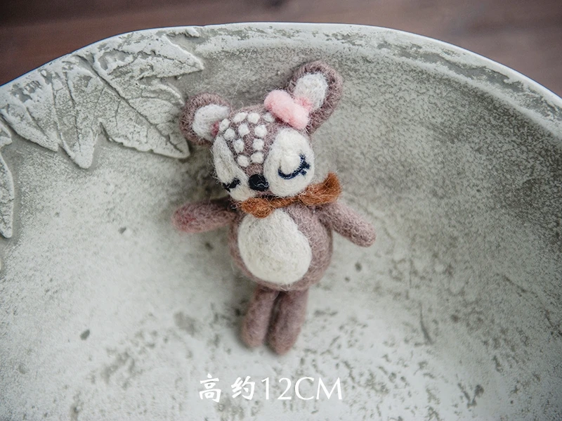 Newborn Photography Props Bunny Doll Knitted Mohair Cartoon Rabbit Doll Toy Fotografia Accessory Studio Shoots Photo Props