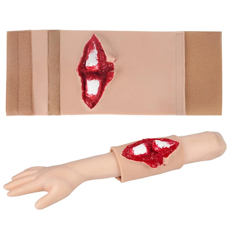 Wearable Tibia Open Fracture Training Model Simulation Wound Suture Practice Model Medical Education Tools