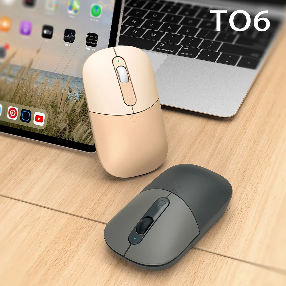 Wireless Mouse, 2.4G Mini Gaming Mouse, Color Block Design, 3 Adjustable DPI 800/1200/1600
