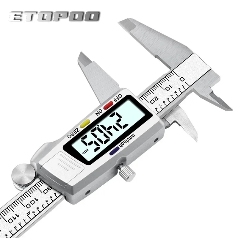 Imagem -03 - Pinça de 0150 mm Display Digital Eletrônico Vernier Caliper 0.01 mm com Ferramentas de Medição de Haste de Medição de Profundidade Aço Inoxidável