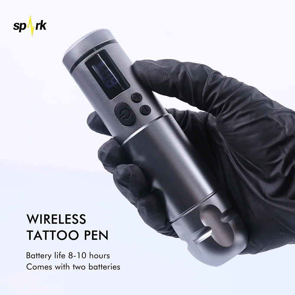 SPARK Professional Wireless Tattoo Pen Kit V Adjustable Voltage OLED Display  Long Endurance Professional Tattoo Pen Kit