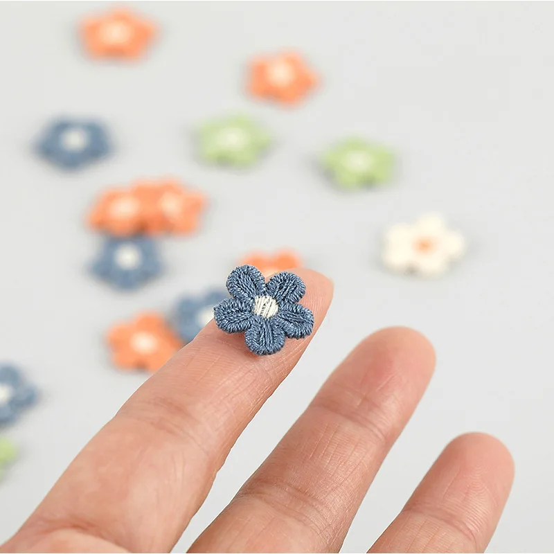 Cute Five Petal Small Flower Fabric Patch For Children\'s Clothing Leggings Hair Clips Headgear Shoes Hats Clothing Accessories