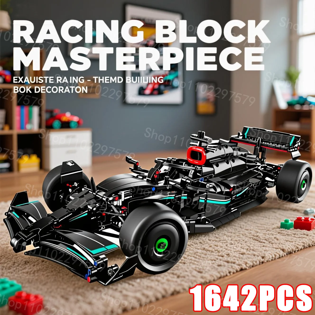 1642 pièces + F1 W14 E 42171 Performance 1:8 Kit de construction de voiture de course Briques mécaniques Assemblage Modèle DIY Jouet MOC Collection Cadeau