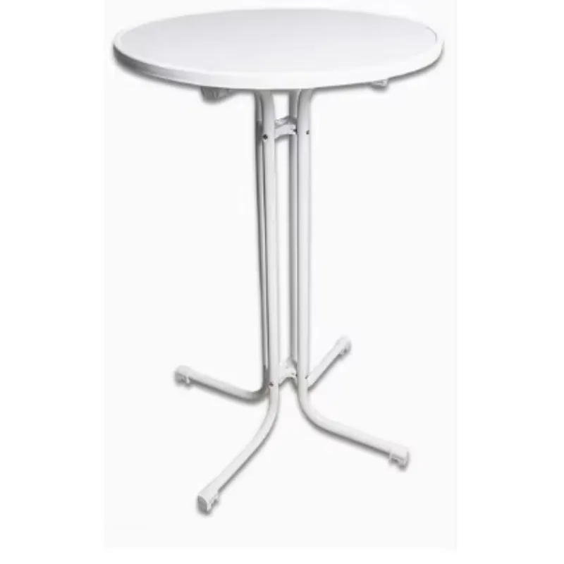 Wholesale Modern Round Plastic Folding Dining Banquet High Stand Cocktail Table for Tavern Outdoor Garden Dining Yard Furniture