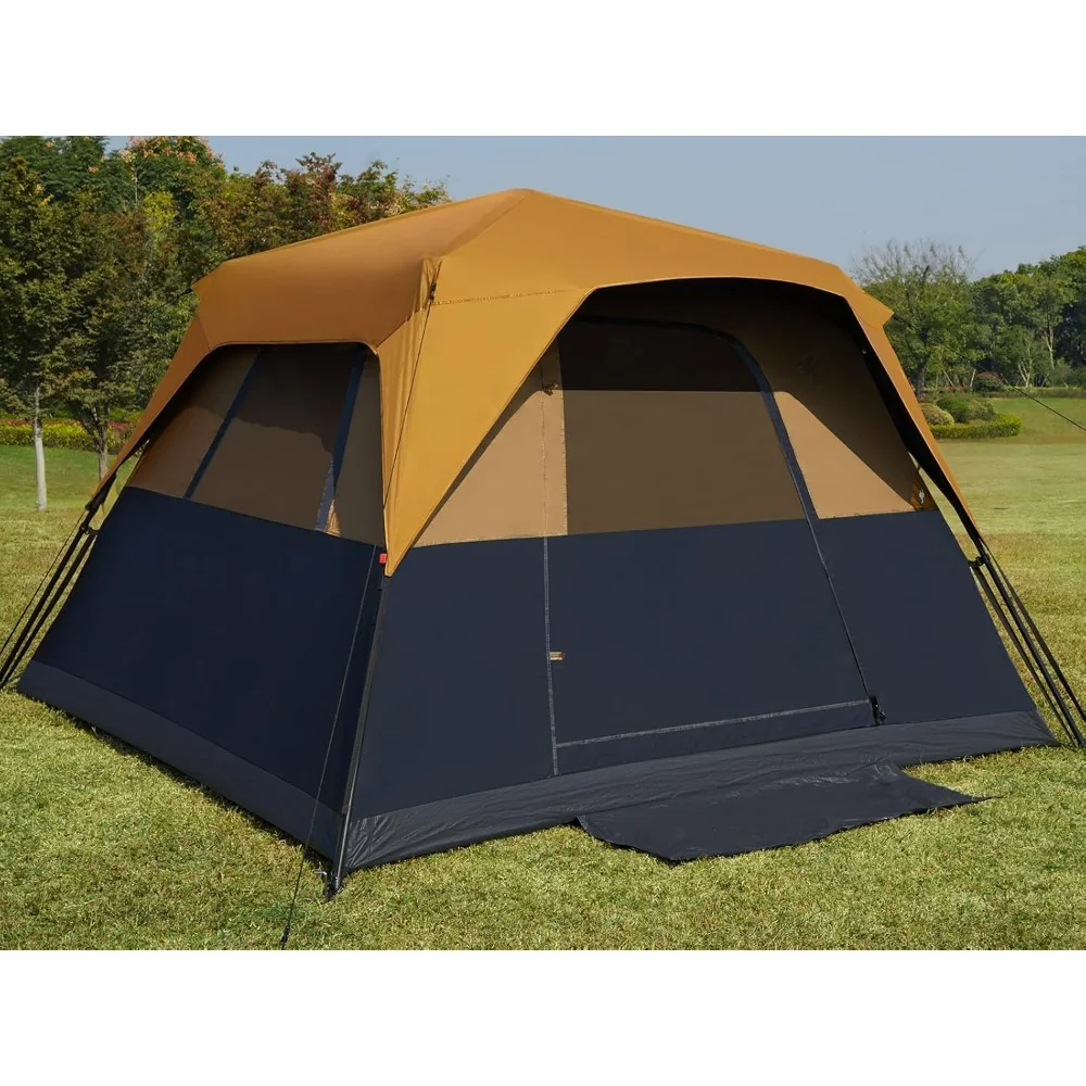 

Tent 6 Person Camping Dark Tent Instant Cabin Tents for Family with Rainfly, 60S Easy Setup, Water-Resistant Blackout Tent