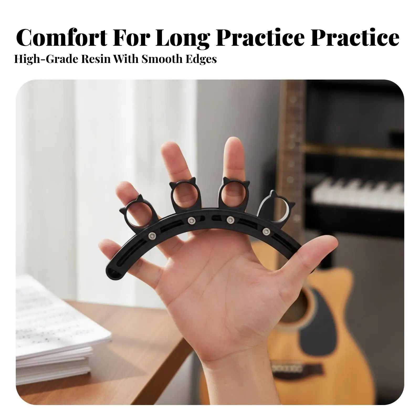 Finger Grip Strengthener Hand Exerciser Tool for Guitarist Drummer Fitness Enthusiast Compact Device for Finger Independence and