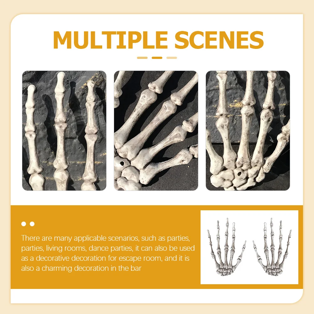 

Skull Claw Hand Ornaments Halloween Decoration Plastic Hands Scary Props For Party Escape Room Bar