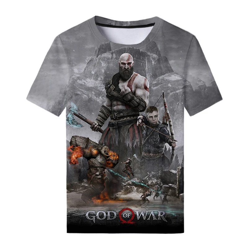 New God Of War T-Shirts Popular Game 3D Print Streetwear Men Women Casual Fashion Oversized T Shirt Cool Kids Tees Tops Clothing