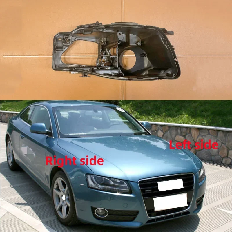 For AUDI A5 2008 2009 2010 2011 Headlamp Base Headlight Rear Shell Replace Headlight House Black rear shell