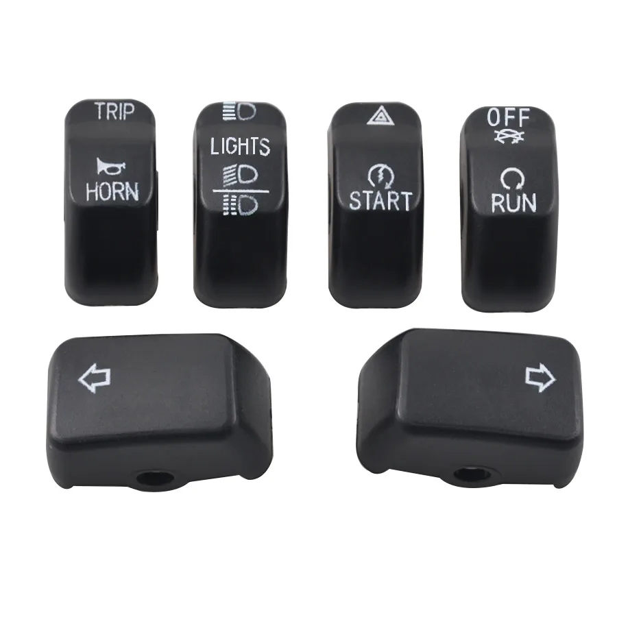 Motorcycle Hand Control Switch Cap Kit Switch Housing Button Cover For Harley Dyna 12-17 Softail 11-15 Sportster XL 883 1200 14+