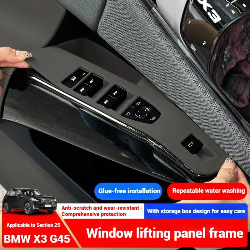 

Car Window panel has been upgraded with black silicone protection for anti-scratch anti-rubbing For BMW X3 G45 2025 Accessories
