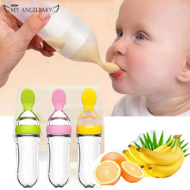 Baby Spoon Bottle Feeder Dropper Silicone Spoons for Feeding Medicine Kids Toddler Cutlery Utensils Children Accessories Newborn