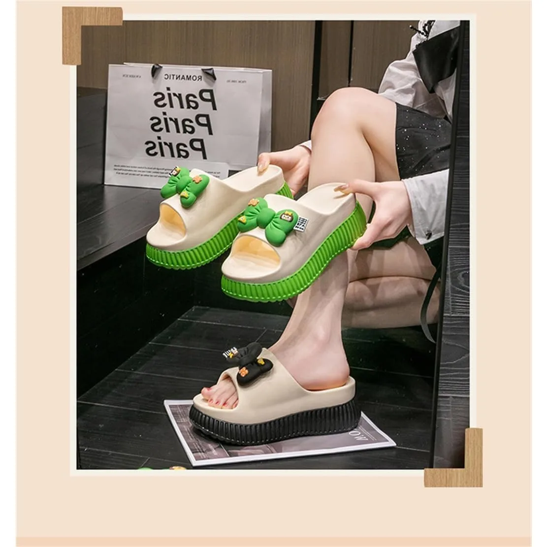 

Women's Slippers Round Toe Casual Slippers Beach Pool Shoes Summer Outside and Home Flip Flops