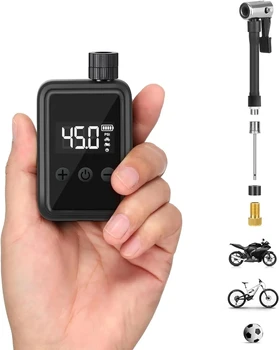 Pompa da bici Pompa da bicicletta elettrica portatile, Mini pompa per pneumatici da 120 PSI con manometro digitale PSI, pompa d'aria per bici con gonfiatore per pneumatici Au