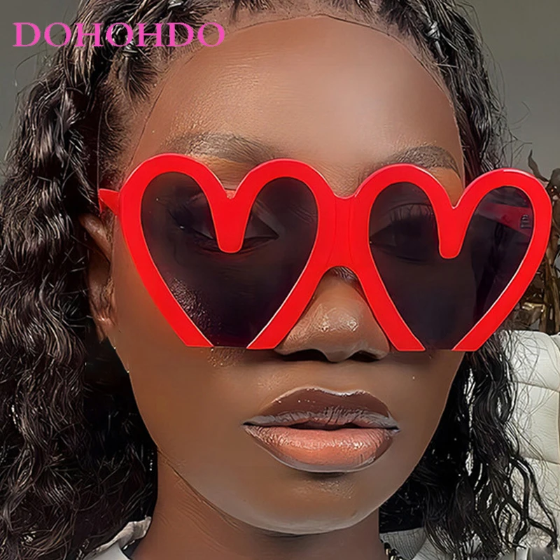 

Half Frame Heart Sunglasses Woman Stage Performance Funny Sunglasses Men Fashion Travel Girls Sun Glasses Lentes De Sol UV400