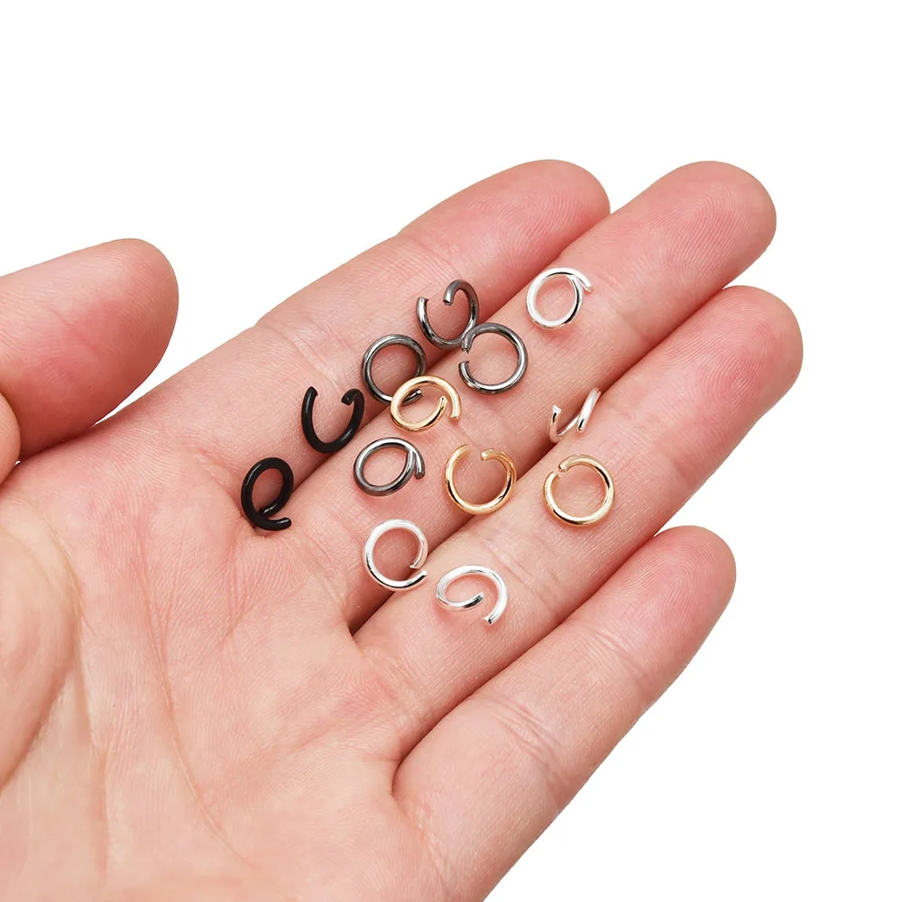 200 Stück 1,2x8mm offene Biegeringe aus Metall, O-Ringe, Einzel-Schlaufenverbinder für Schmuck, Halsketten, Armbänder, Schlüsselanhänger, Kettengeflecht, DIY-Herstellung – Detail 7