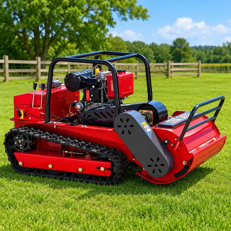 Remote Controlled Robotic Lawn Mower Powered Zero Turn Automatic Navigation for Farming Professional Use
