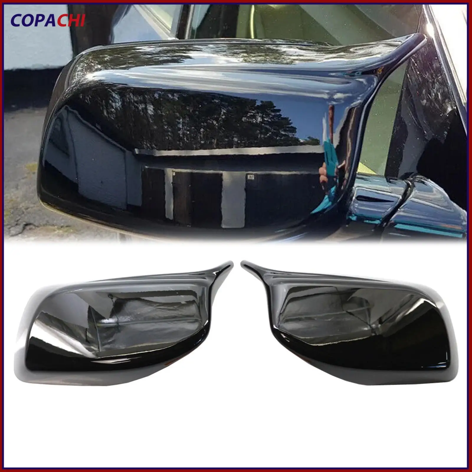 

51167078359 51167078360 1Set Auto Rear Wing Mirror Cover Caps For BMW 5 Series E60 E61 E63 E64 2003-2007