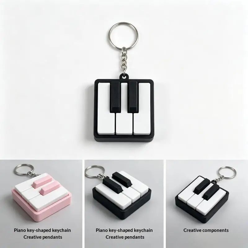 3D-Gedrucktes Mini-Klavier-Tastenfeld Klicker Fidget-Spielzeug Sensorisches Stressabbau-Schlüsselanhänger Büro-Schreibtisch-Deko Souvenir-Geschenk – Detail 3